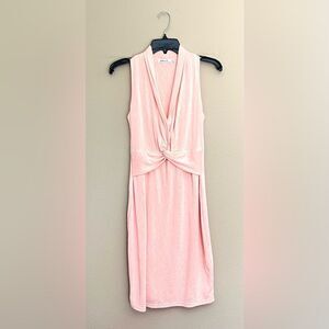 Peach Twist Front Mini Dress